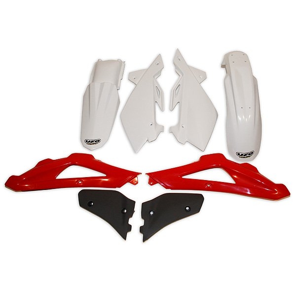 Kit plastique UFO Husqvarna 125/250 CR 2006 blanc/rouge/gris (couleur