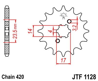 Pignon JT Sprockets Acier pas 420 11 dents - Pour Aprilia RS 50 06-13