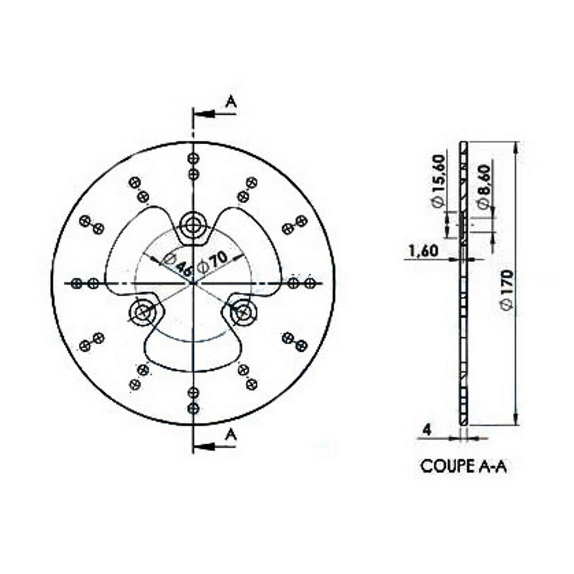 Disque de frein avant NG Brake Disc Peugeot Kisbee 1363