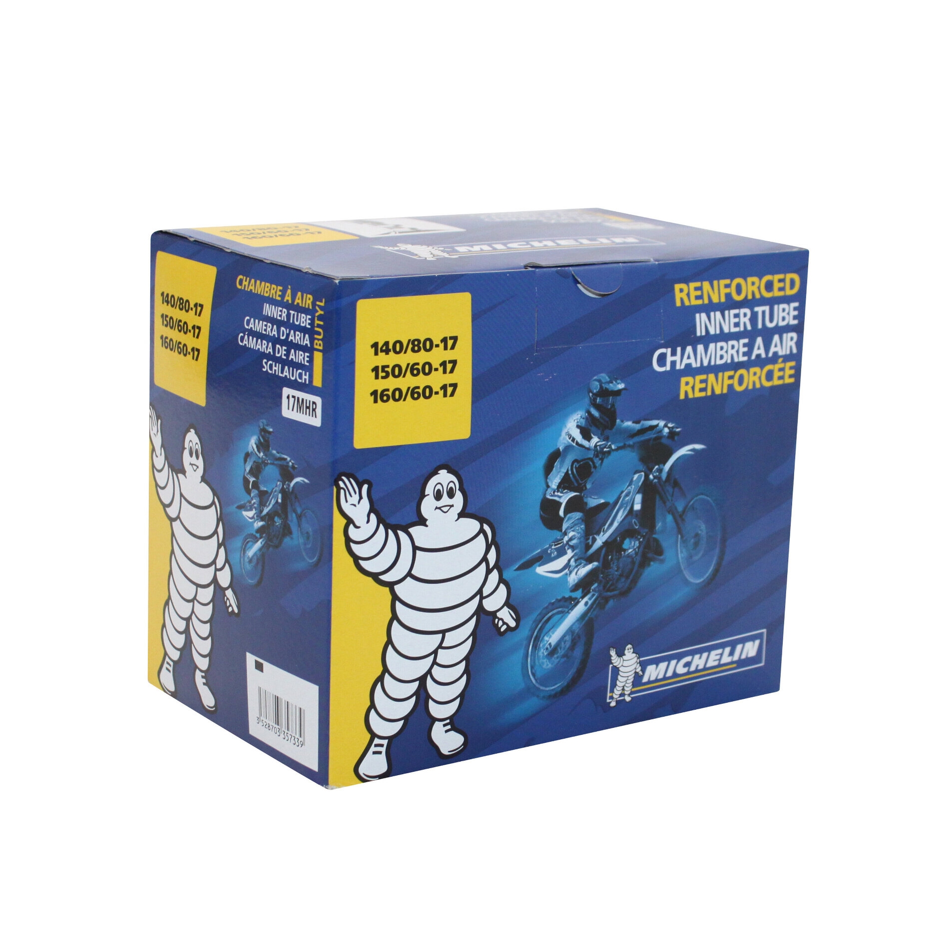 Chambre à air Michelin offroad 140/80-17 valve droite