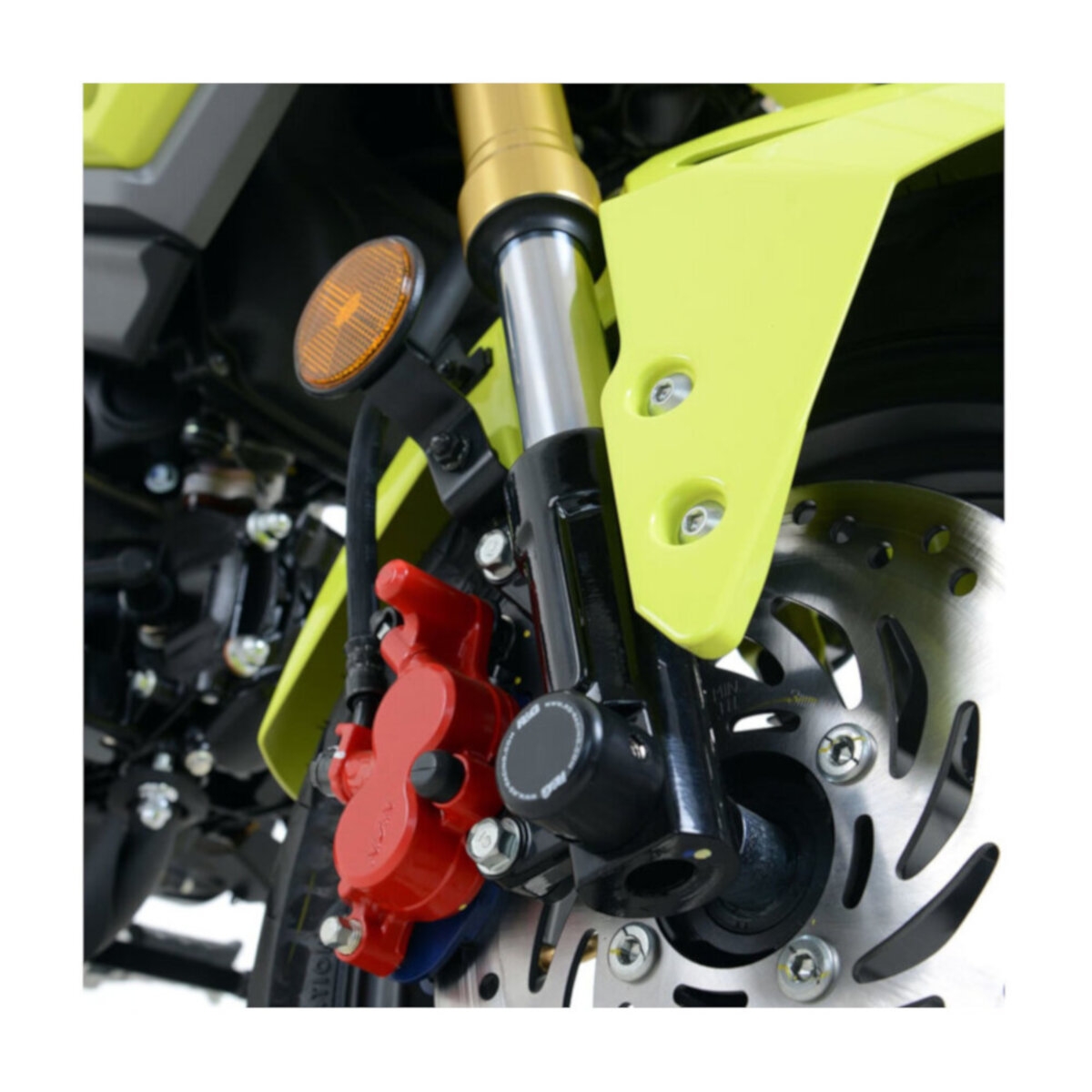 Tampons de protection de fourche R&G Racing noirs Honda CBR 125 R 11-1