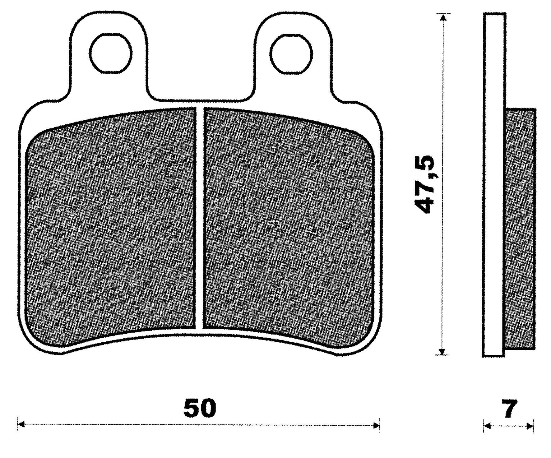 Plaquettes de frein arrière C4 CRE 50 Satelis 125-600