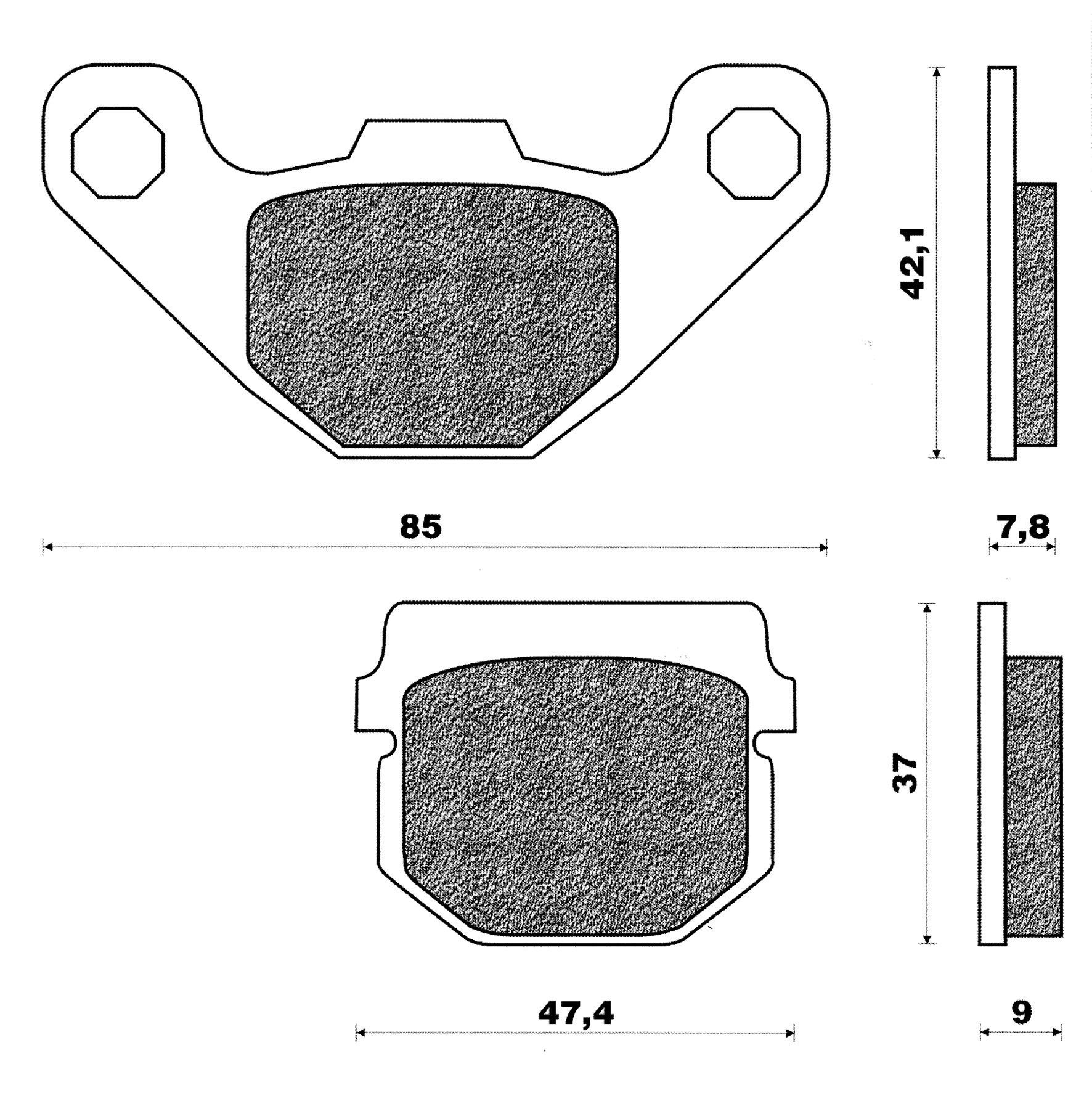 Plaquettes de frein C4 CPI Rieju 125
