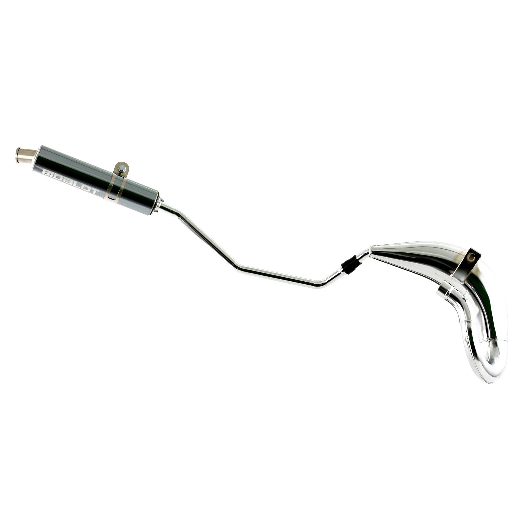Pot Bidalot MXR chromé Derbi Senda silencieux Gunmetal