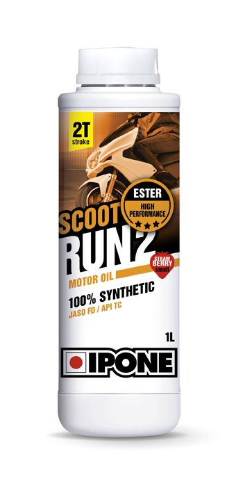 Huile moteur 2T Ipone Scoot Run 2 Fraise 1l
