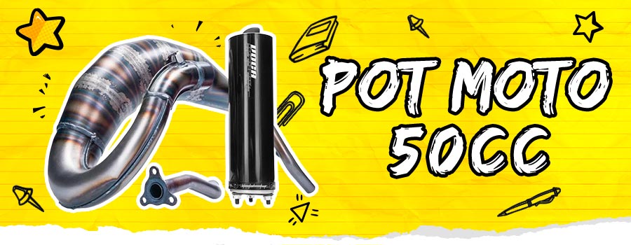 Pot d'échappement moto 50cc