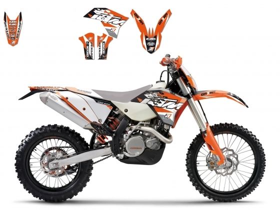 Kit déco Blackbird Dream Graphic 3 KTM 530 EXC 08,11 orange