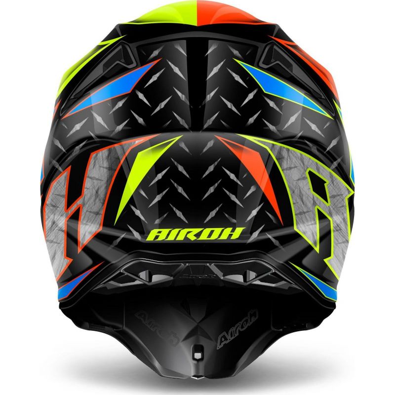 Casque Cross Airoh Twist Iron Orange Casques Moto Sur La Bécanerie