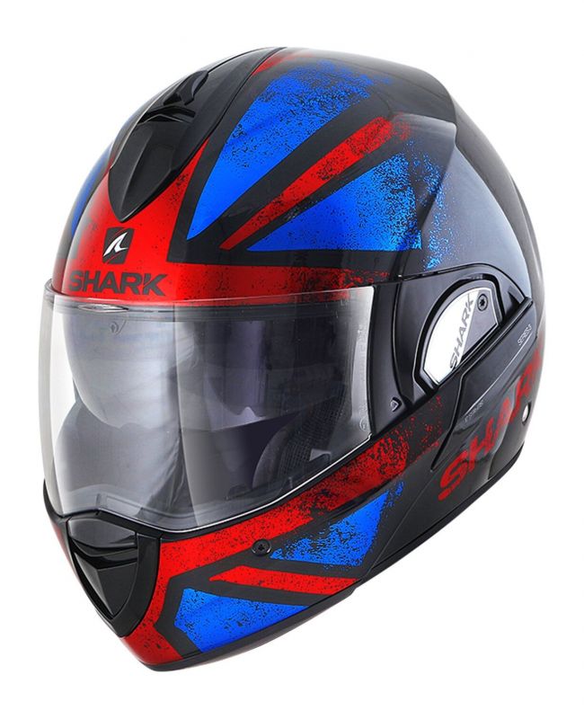 Casque Modulable Shark Evoline 3 Tixer Noirrougebleu Casques
