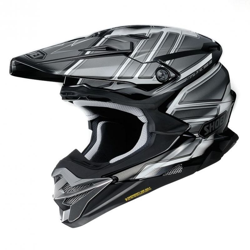 Casque Cross Shoei Vfx Wr Glaive Grisnoir Casques Moto Sur La