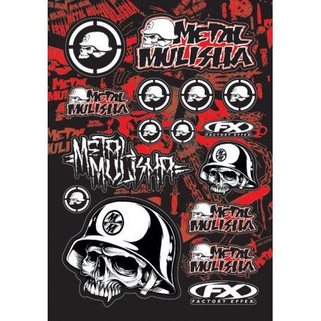 Kit Déco Autocollants Metal Mulisha 16 Pièces Pièces Carénage Sur