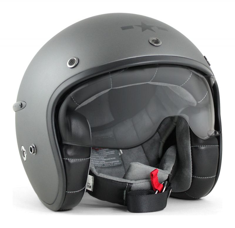 Casque Jet Harisson Corsair Gris Mat Casques Moto Sur La Bécanerie