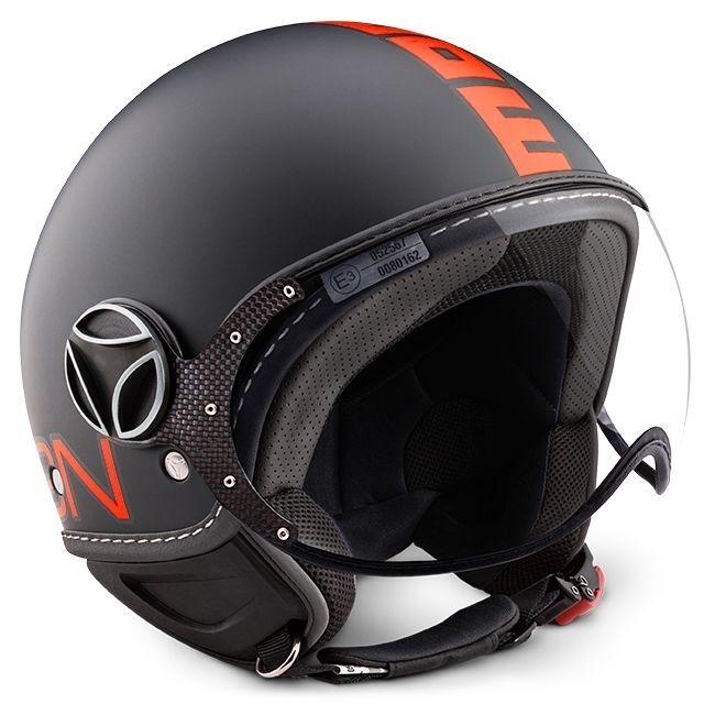 Casque Jet Momo Design Fgtr Fluo Noir Matorange Casques Moto Sur