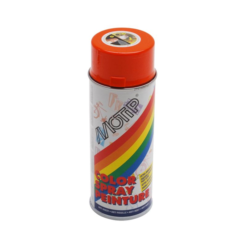 Bombe Peinture Orange Brillant Ral 2004 Motip 400 Ml M01605