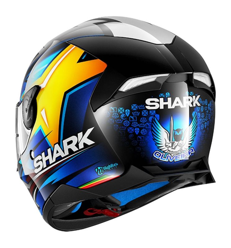 Casque Intégral Shark Skwal 2 Réplica Oliveira Noirbleujaune