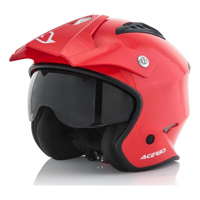 Casque Jet Acerbis Aria Rouge Casques Moto Sur La Bécanerie