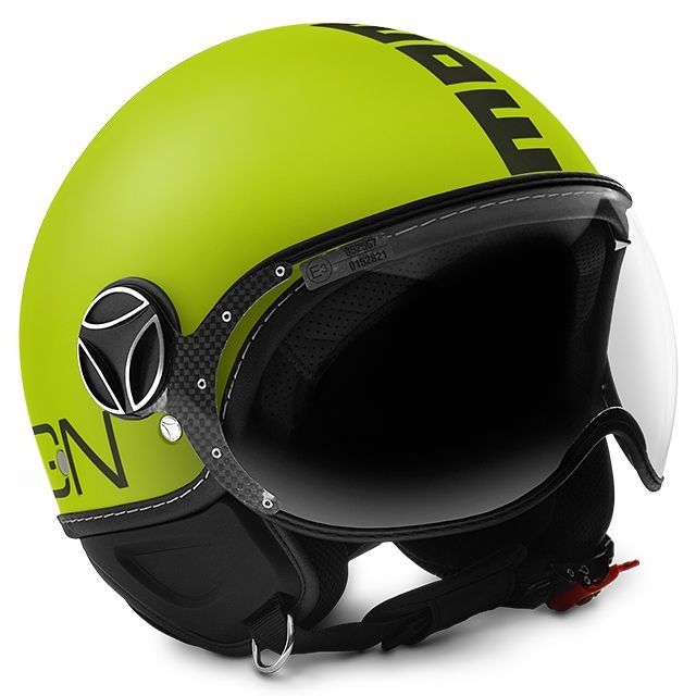 Casque Jet Momo Design Fgtr Fluo Jaune Fluo Matnoir Casques Moto