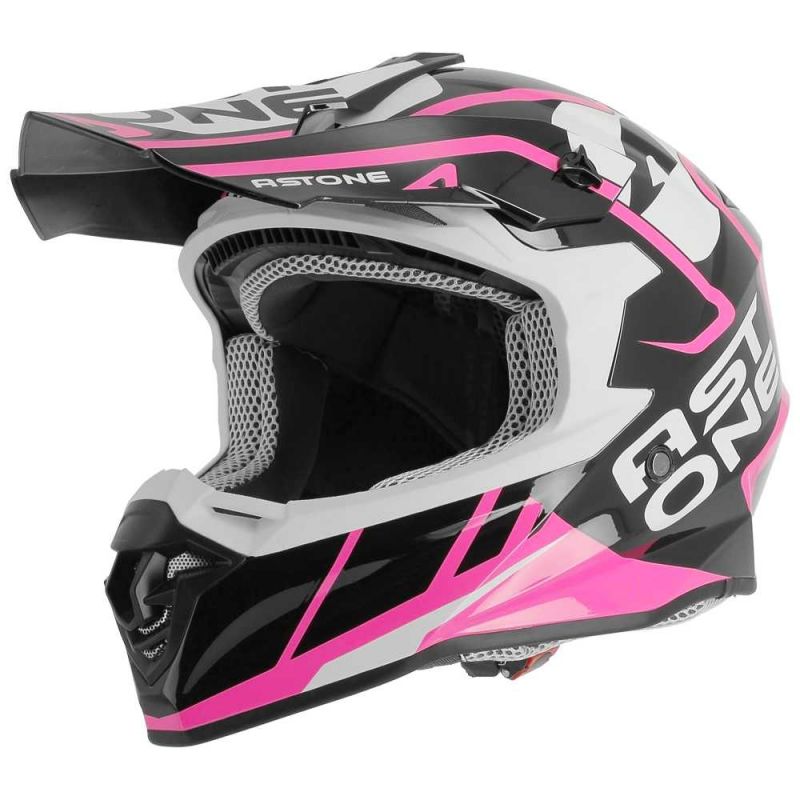 Casque Cross Astone Mx800 Trophy Rose Casques Moto Sur La Bécanerie