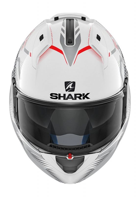 Casque Modulable Shark Evo One 2 Keenser Blancargentrouge