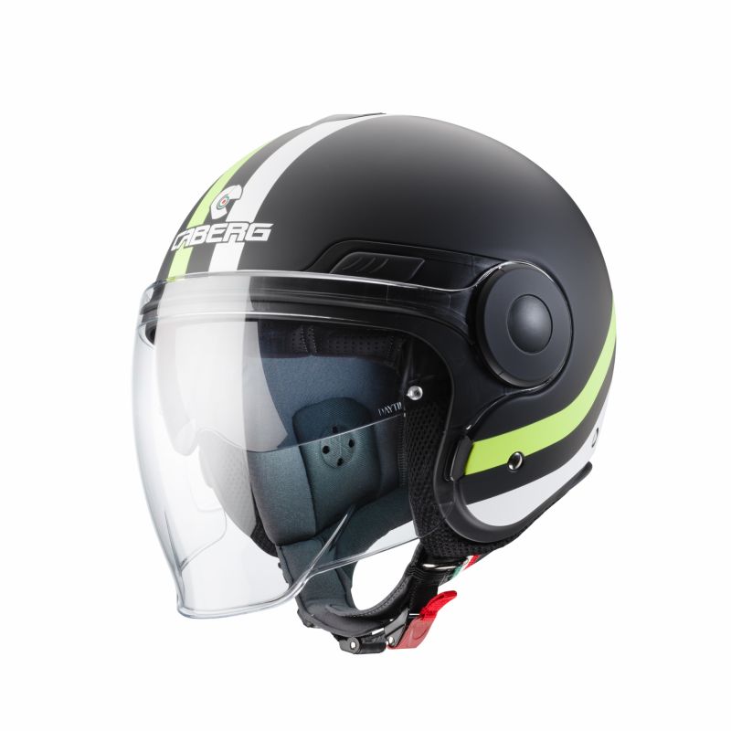 Casque Jet Caberg Uptown Chrono Noir Matblancjaune Fluo Casques