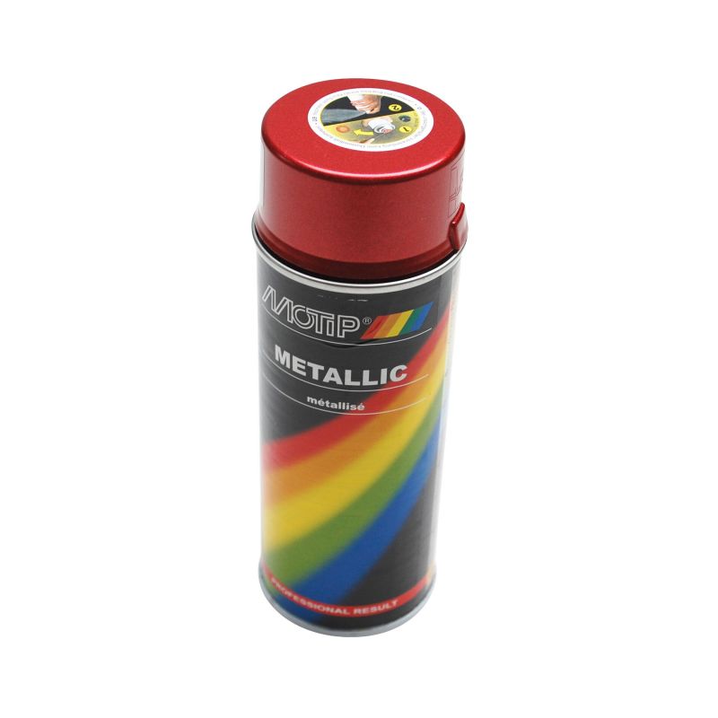Bombe peinture rouge Métallisé Motip 400ml - Peinture sur ...