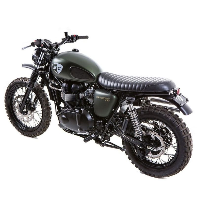Selle Black Slammer Noire Pour Triumph Bonneville T100 02 16
