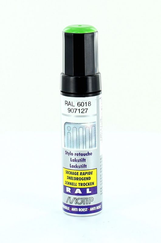 Pinceau Retouche Peinture Vert Jaune Brillant Acrylique
