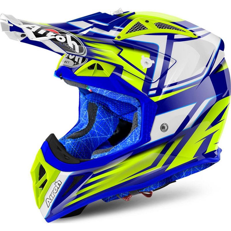 Casque Cross Airoh Aviator 22 Restyle Jaune Casques Moto Sur La