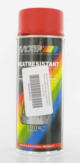 Bombe Peinture Rouge Haute Température 300c Motip 400ml Peinture