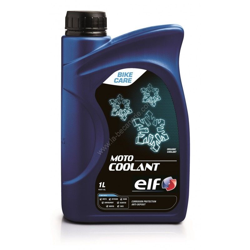 Liquide de refroidissement Moto Coolant ELF Organic Lubrifiant sur La Bécanerie