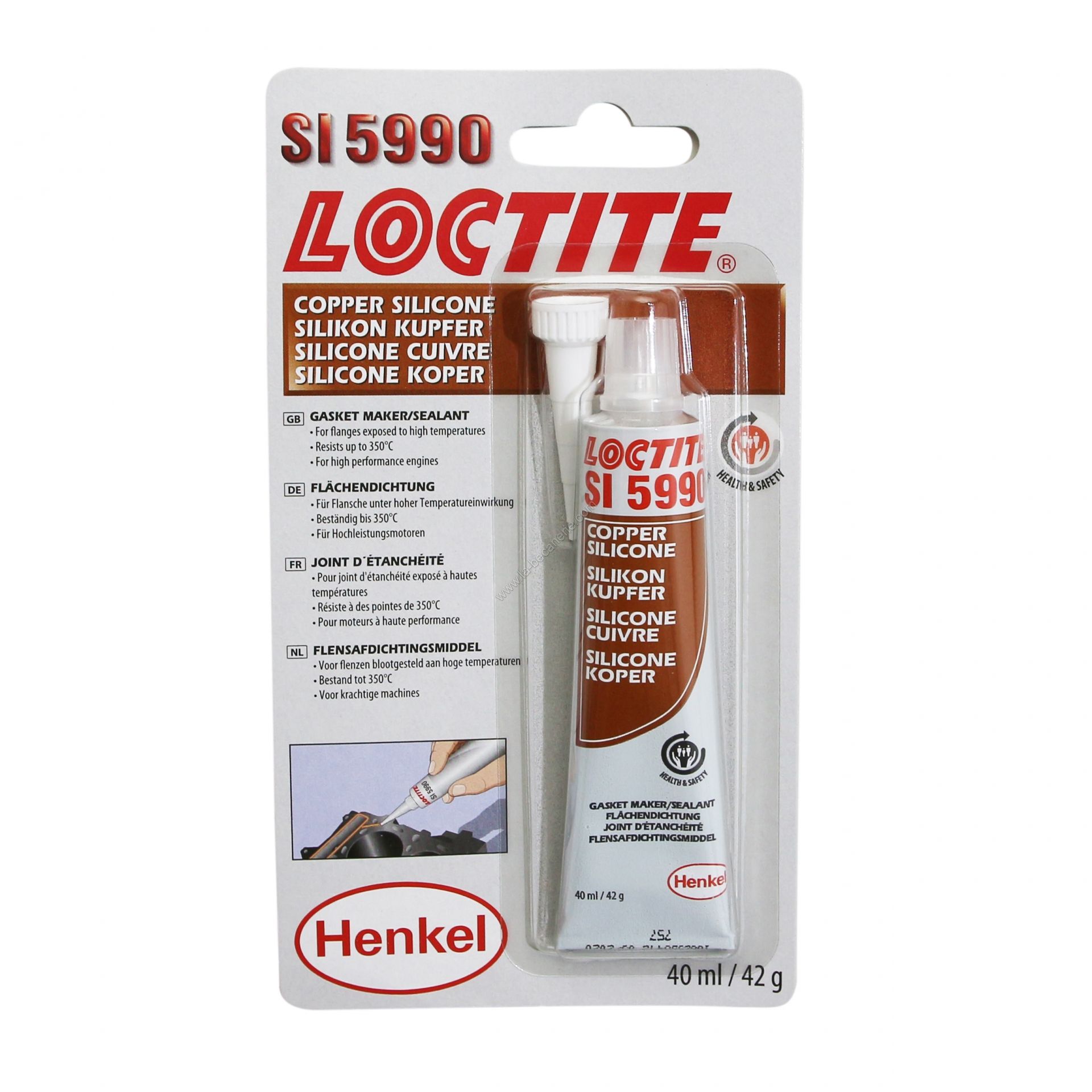 Pâte à joint Loctite SI 5990 haute température cuivre 40ml Atelier