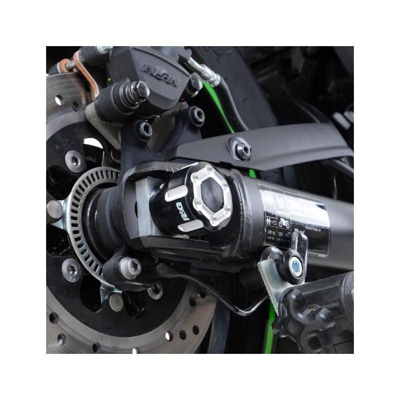 Tampons de bras oscillant R&G Racing noir Kawasaki Vulcan 650 S 15-18
