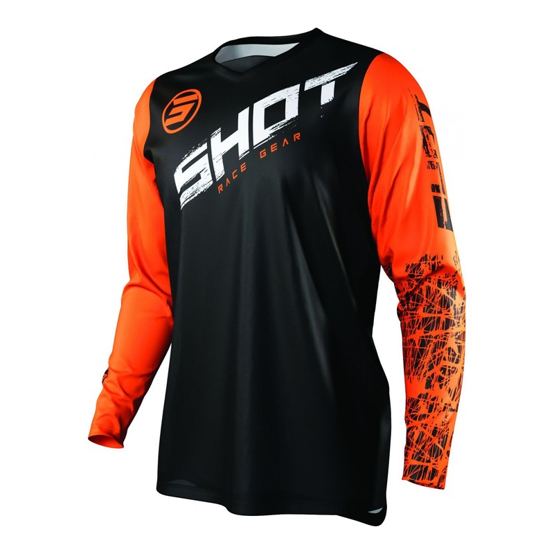 Maillot cross Shot Devo Slam orange- S