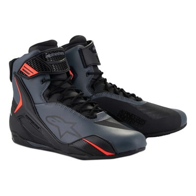 Baskets moto Alpinestars Faster-4 black/gray/red fluo