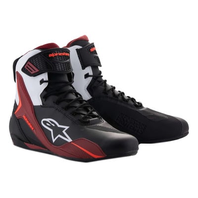 Baskets moto Alpinestars Faster-4 black/white/dark red