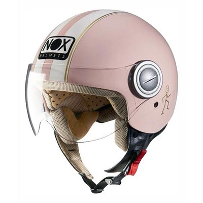 NOX Casco Jet N210 | Opaco Nero Con Fascia Grigia | Scocca In Policarbonato | Con Custodia