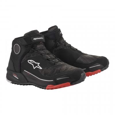 Chaussures moto Alpinestars CR-X Drystar® noir/camouflage/rouge