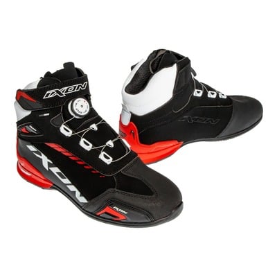 Chaussures moto Ixon Bull WP noir/blanc/rouge