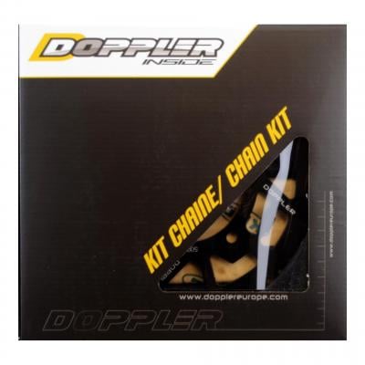 Kit chaîne Doppler 14x53 pas 420 Derbi Senda DRD / Racing 11- alu noir 134 Maillons
