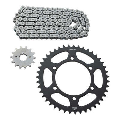 Kit chaîne EK/JT 14x43-106m chaîne 520 SRX2 acier couronne standard Kawasaki Ninja 250 08-12