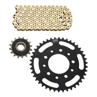 Kit chaîne EK/PBR 16x42-124m chaîne 525 SRX2 or couronne acier Honda CRF1000L Africa Twin 16-19