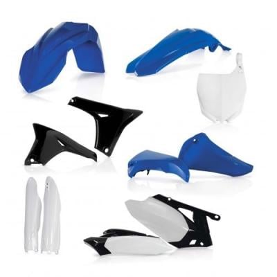 Kit plastique complet Acerbis Yamaha 450 YZ-F 10-12 Noir/Blanc/Bleu Brillant