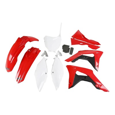 Kit plastique UFO Honda CRF 450R 2018 blanc/rouge (couleur origine)