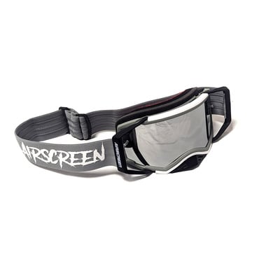 Masque cross AirScreen Aero 03 MX gray/white/black – iridium miroir + clear