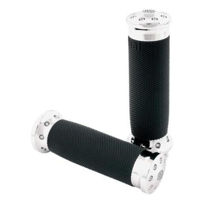 Poignées Roland Sands Design tracker Black OPS tirage câble caoutchouc renthal Twin-Cam 99-17 chr