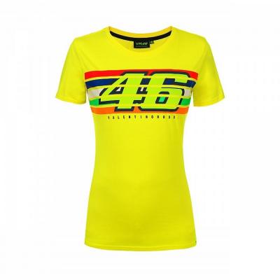 Tee-shirt femme VR46 Valentino Rossi Stripes jaune 2019