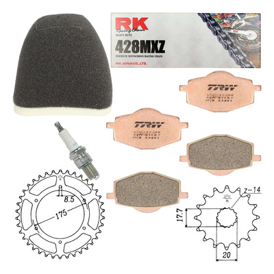 Kit entretien NF Prokit premium Yamaha DT 125 X 2005-06