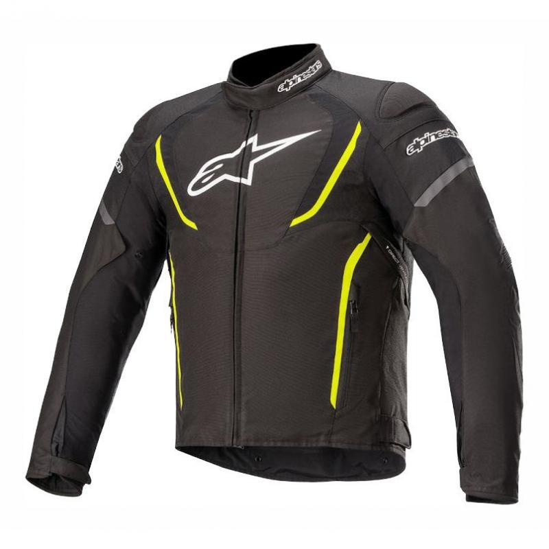 Blouson textile Alpinestars T-Jaws V3 Waterproof noir/jaune fluo- S