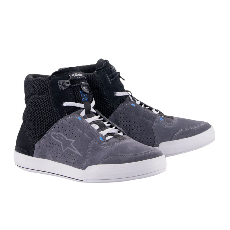 Baskets moto Alpinestars Chrome Air noir/gris/bleu