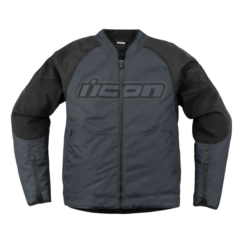 Blouson textile Icon Overlord3™ noir/gris